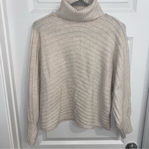 Francesca's Collections Cream Turtleneck Sweater